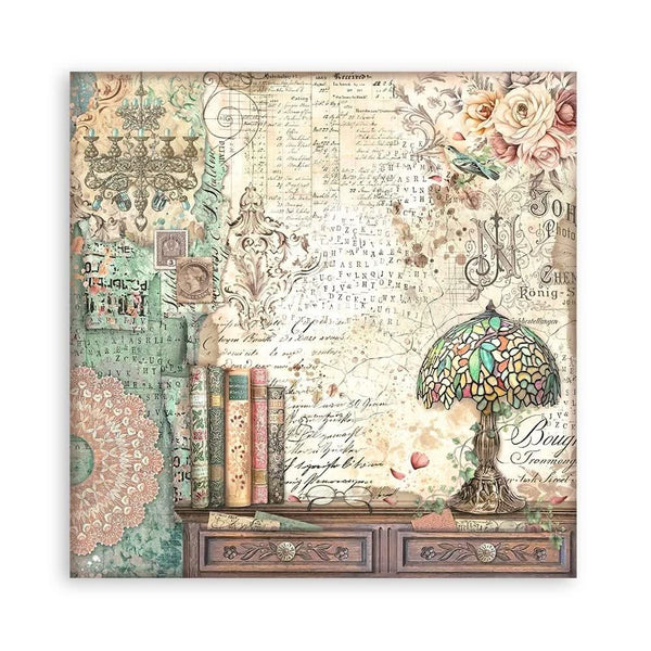 Stamperia Single-Sided Paper Pad 8"x 8" 22/Pkg - Brocante Antiques