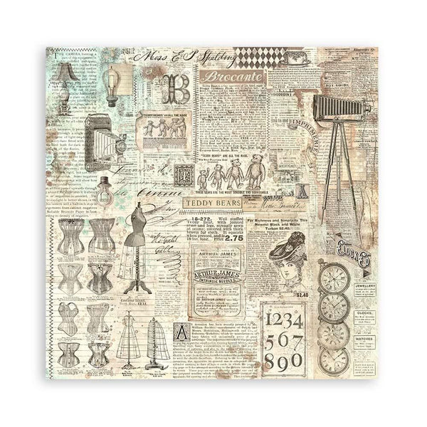 Stamperia Single-Sided Paper Pad 8"x 8" 22/Pkg - Brocante Antiques