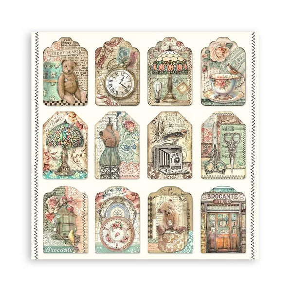 Stamperia Single-Sided Paper Pad 8"x 8" 22/Pkg - Brocante Antiques