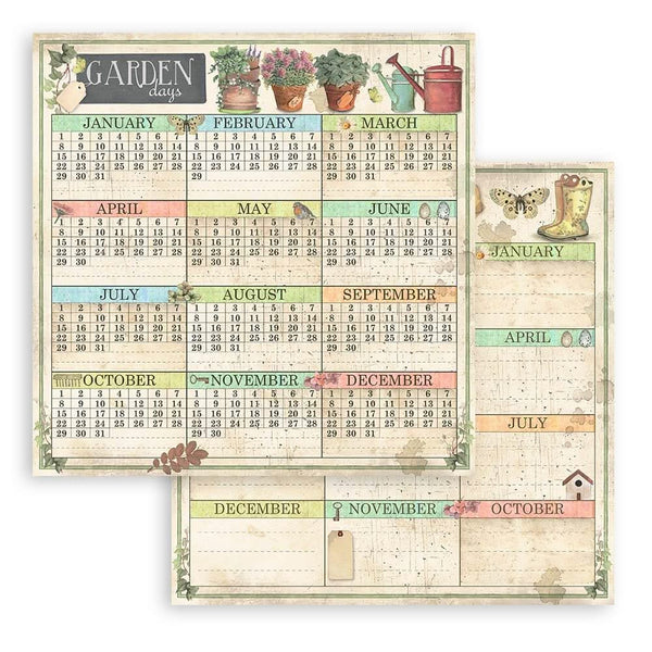 Stamperia Double-Sided Paper Pad 12"x 12" 10/Pkg - Garden