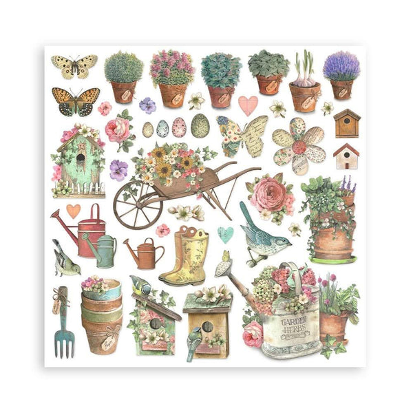 Stamperia Double-Sided Paper Pad 12"x 12" 10/Pkg - Garden