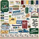 Carta Bella Elements Cardstock Stickers 12"x 12" - Gone Fishing