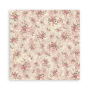 Stamperia Polyester Fabric 12"x 12" 4/Pkg - Shabby Rose