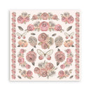 Stamperia Double-Sided Paper Pad 8"x 8" 10/Pkg - Shabby Rose