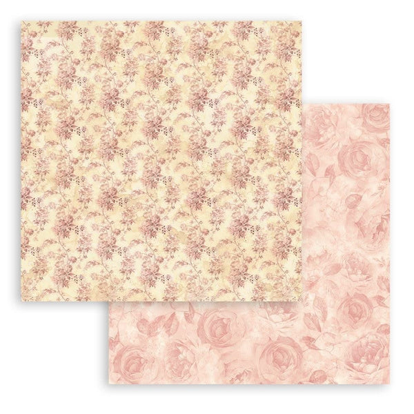 Stamperia Double-Sided Paper Pad 8"x 8" 10/Pkg - Shabby Rose