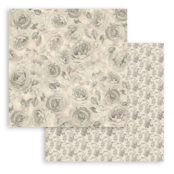 Stamperia Double-Sided Paper Pad 8"x 8" 10/Pkg - Shabby Rose