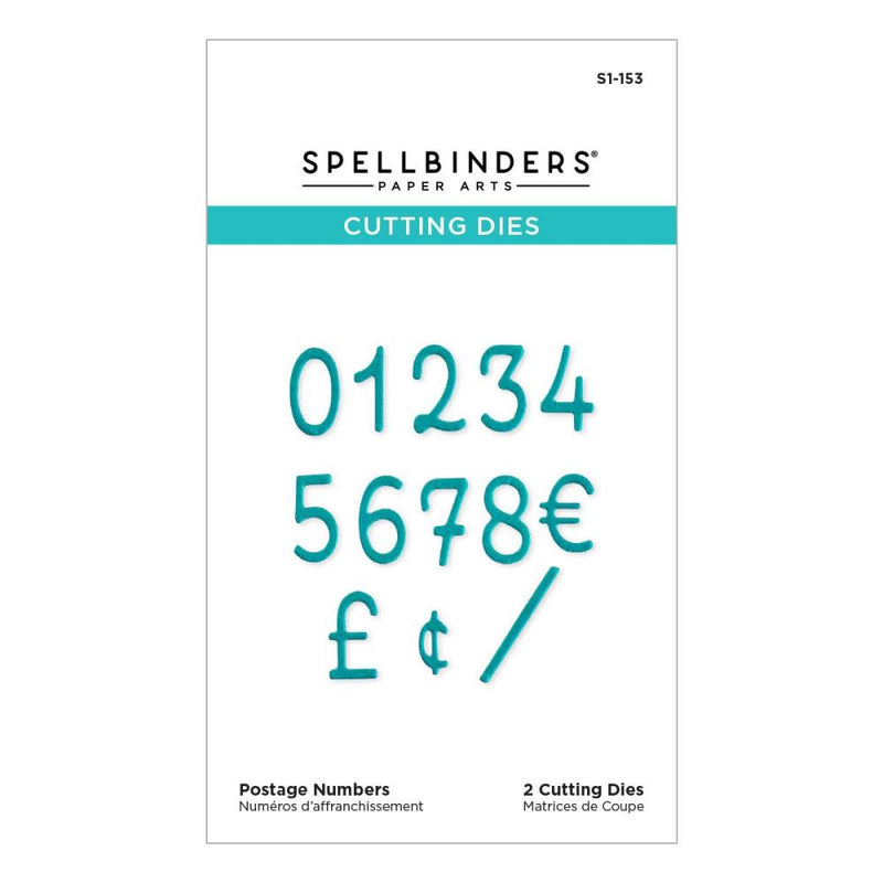 Spellbinders Etched Dies Postage Numbers