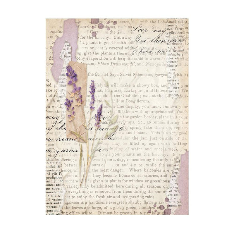 Stamperia Assorted Rice Paper Backgrounds A6 8/Sheets - Lavender