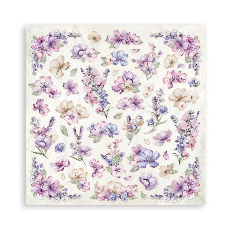 Stamperia Double-Sided Paper Pad 8"x 8" 10/Pkg - Lavender