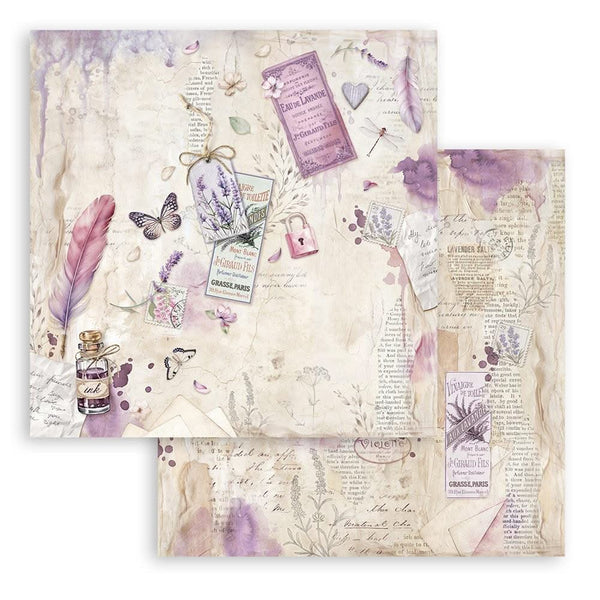 Stamperia Double-Sided Paper Pad 12"x 12" 10/Pkg - Lavender