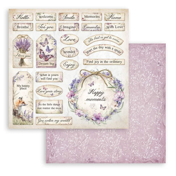 Stamperia Double-Sided Paper Pad 12"x 12" 10/Pkg - Lavender