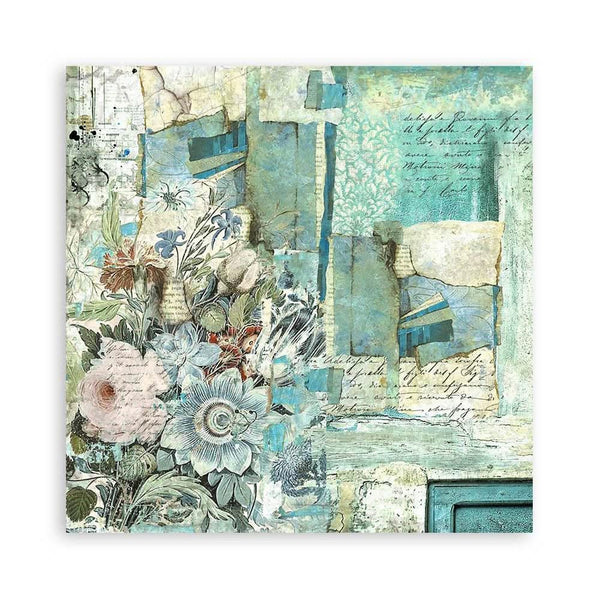 Stamperia Polyester Fabric 12"x 12" 4/Pkg - Wonderland