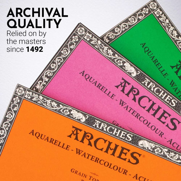 Arches Watercolour Block - Rough 300gsm 18cm x 26cm - 20 Sheets