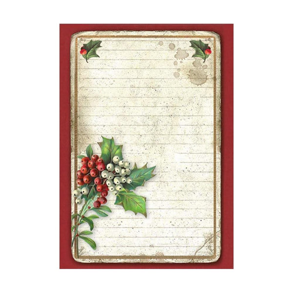 Stamperia Assorted Rice Paper Backgrounds A6 8/Sheets - Classic Christmas