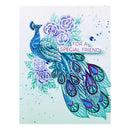 Spellbinders BetterPress Press Plate & Die Set By Dawn Bibby Elegant Peacock*
