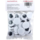 CousinDIY Paste-On Wiggle Eyes 25mm 34/Pkg Black