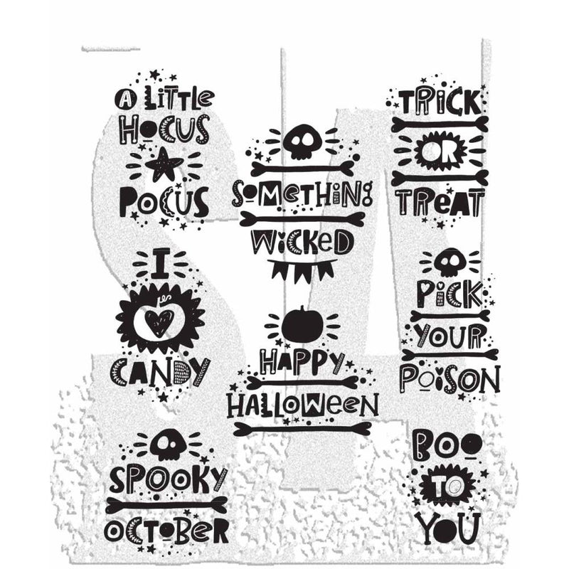 Tim Holtz Cling Stamps 7"X8.5" Halloween Whatnots*