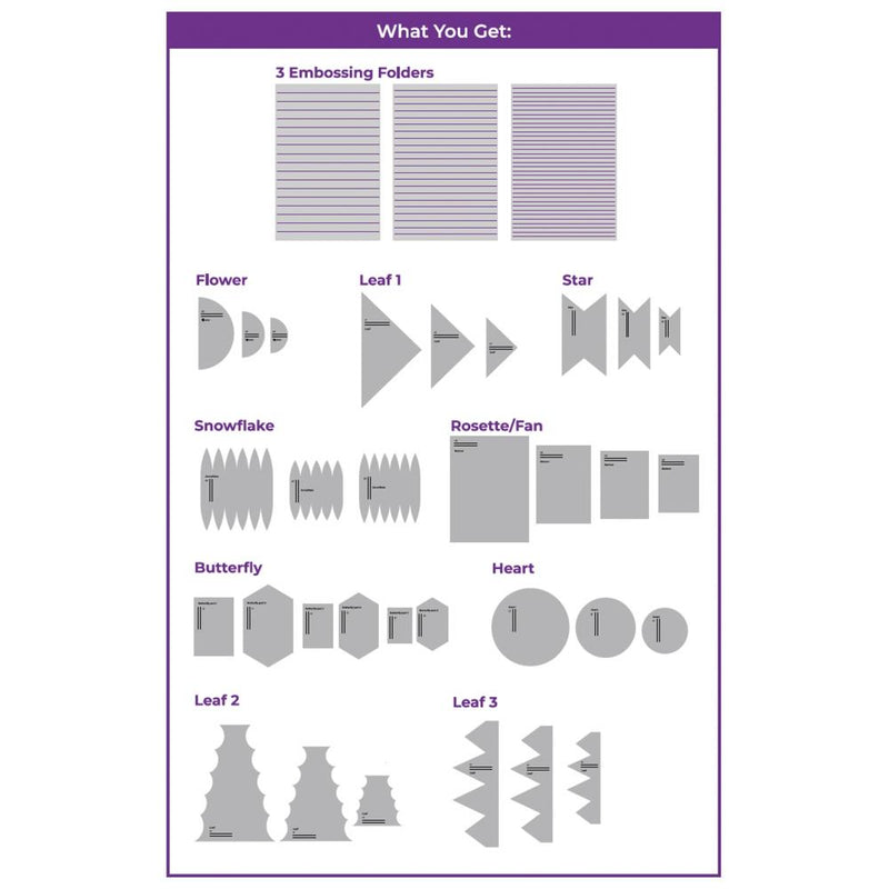 Crafter's Companion Templates And Embossing Folders Paper Pleating*