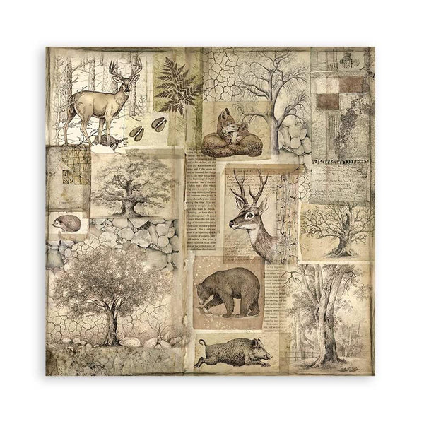 Stamperia Single-Sided Paper Pad 12"x 12" 22/Pkg - Forest