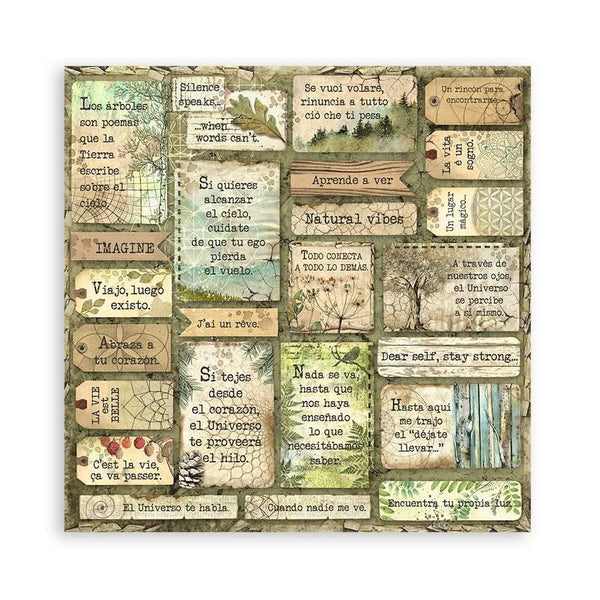 Stamperia Single-Sided Paper Pad 12"x 12" 22/Pkg - Forest