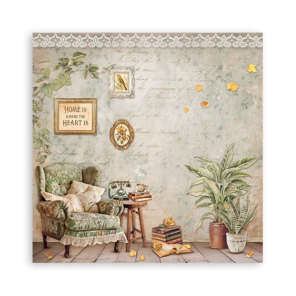 Stamperia Single-Sided Paper Pad 8"x 8" 22/Pkg - Golden Harmony*