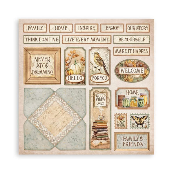 Stamperia Single-Sided Paper Pad 12"x 12" 22/Pkg - Golden Harmony