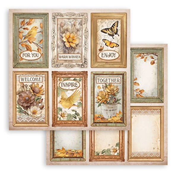 Stamperia Double-Sided Paper Pad 12"x 12" 10/Pkg - Golden Harmony*