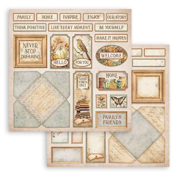 Stamperia Double-Sided Paper Pad 12"x 12" 10/Pkg - Golden Harmony*