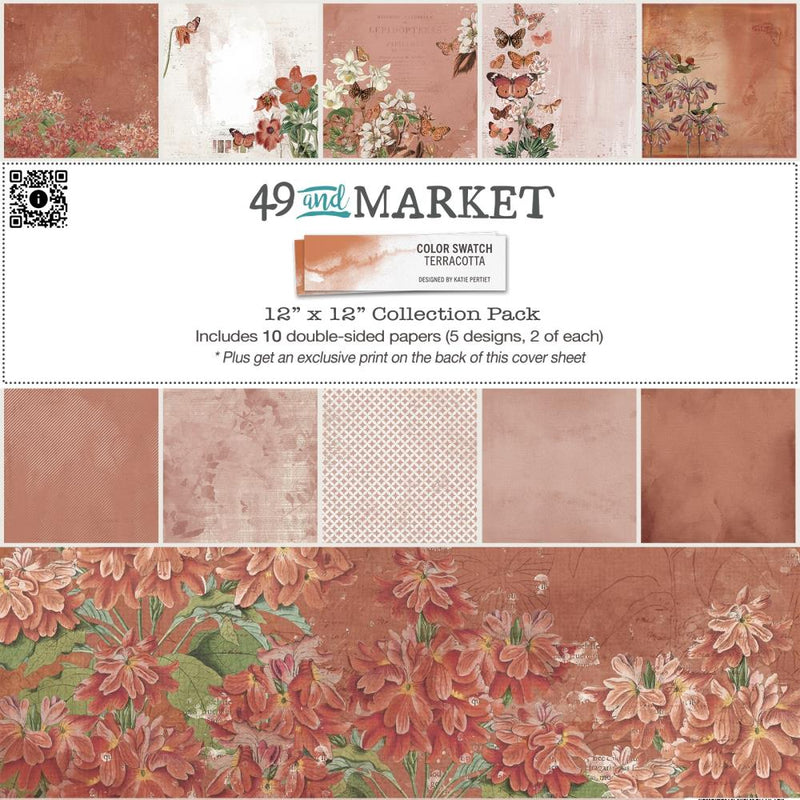 49 & Market Collection Pack 12"X12" Colour Swatch: Terracotta