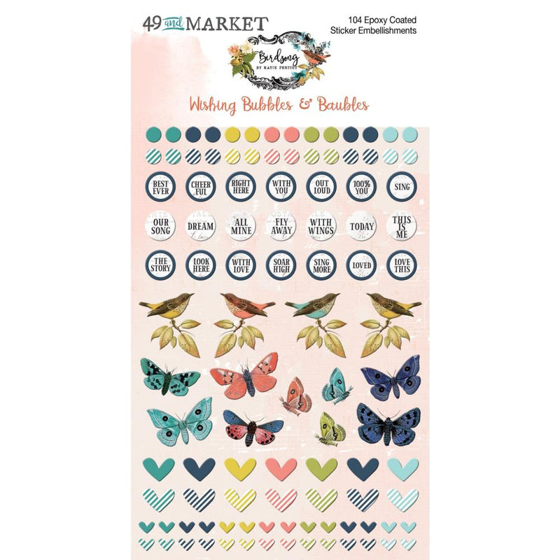 49 And Market Birdsong Stickers Wishing Bubbles*