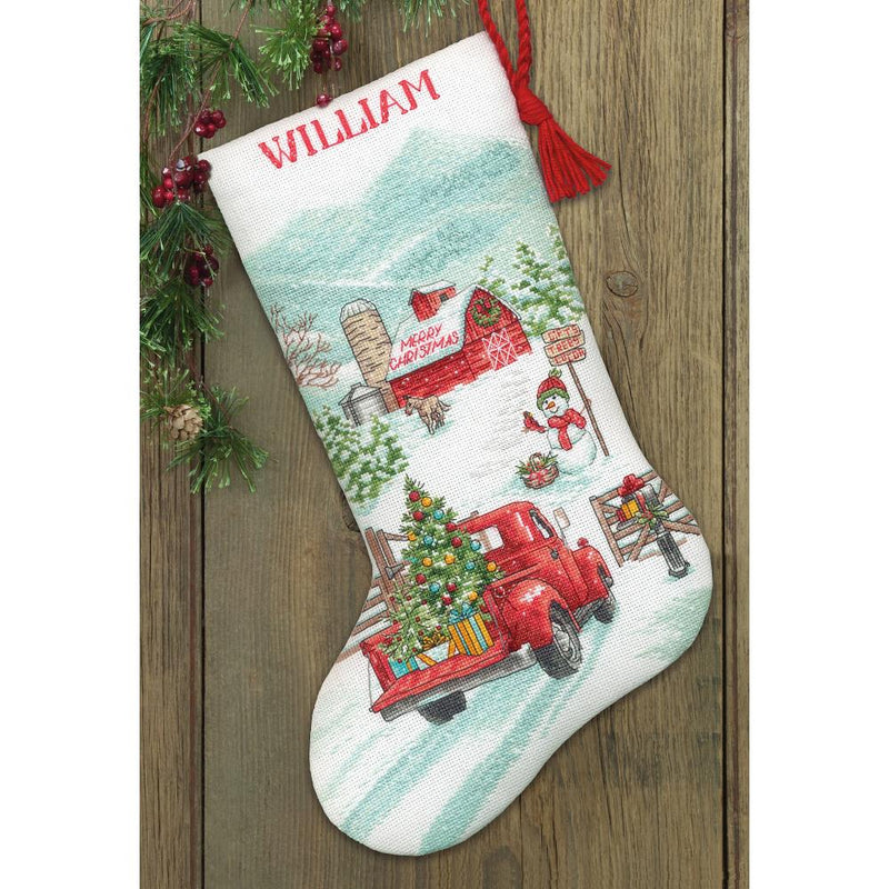 Dimensions Counted Cross Stitch Kit 16" Long Holiday Farm Stocking (14 Count)