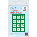 Jack Dempsey Stamped White Nursery Quilt Blocks 9"X9" 12/Pkg Woodland Animals*