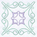 Jack Dempsey Stamped White Quilt Blocks 18"X18" 6/Pkg Cross-Stitch Design*