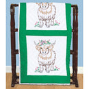Jack Dempsey Stamped White Quilt Blocks 18"X18" 6/Pkg Highland Cow*