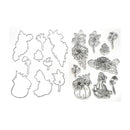 Elizabeth Craft Stamp And Die Set Autumn Harvest Florals*