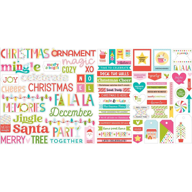 Bella Blvd Cardstock Ephemera Words, Merry Mingle