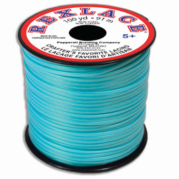 Rexlace Plastic Lacing 100yd by Pepperell - Pearl Turquoise