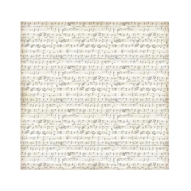 Stamperia Polyester Fabric 12"x 12" 4/Pkg - Music