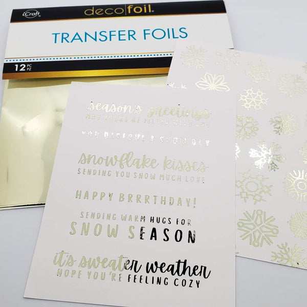 Deco Foil Transfer Sheets 6"X6" 12/Pkg - Blizzard