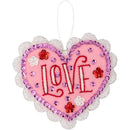 Bucilla Felt Ornaments Applique Kit Set Of 4 Heartfelt Treasures*