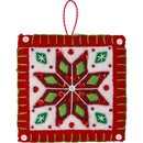 Bucilla Felt Ornaments Applique Kit Set Of 6 Holiday Quilt Squares