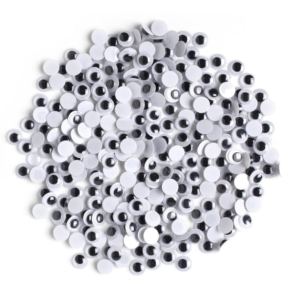 CousinDIY Paste-On Wiggle Eyes 7mm 286/Pkg Black