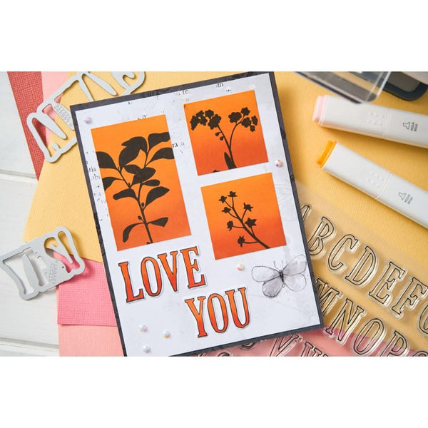 Sizzix A5 Clear Stamps By 49 And Market - Fine Stems 01