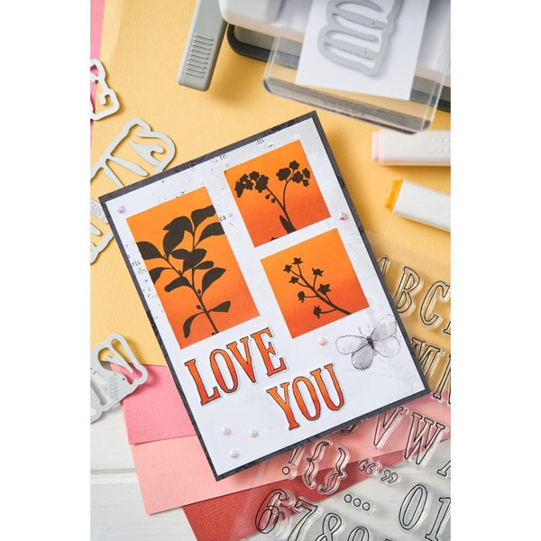 Sizzix A5 Clear Stamps By 49 And Market - Fine Stems 01