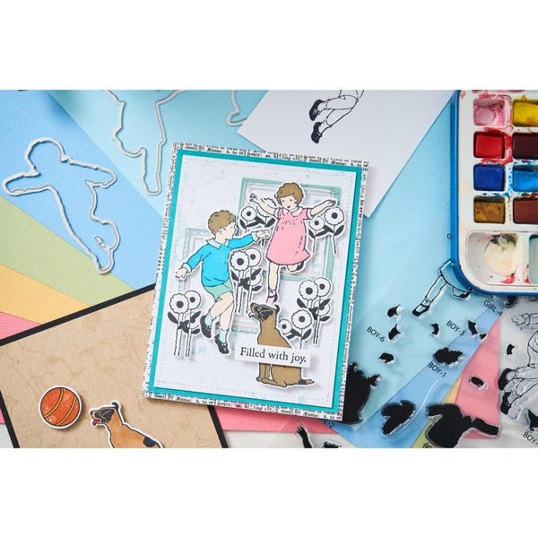 Sizzix A5 Clear Stamps w/Framelits Dies By 49 And Market - Play Time