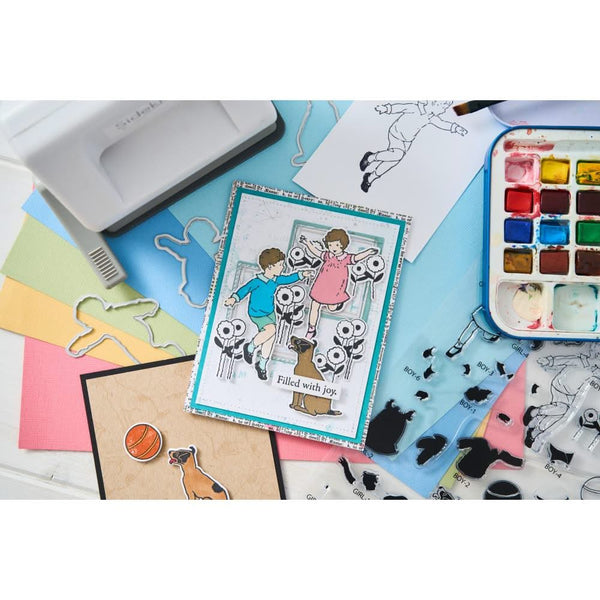 Sizzix A5 Clear Stamps w/Framelits Dies By 49 And Market - Play Time