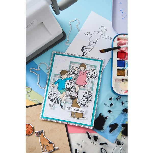 Sizzix A5 Clear Stamps w/Framelits Dies By 49 And Market - Play Time