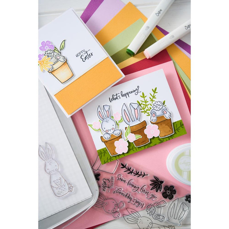 Sizzix Clear Stamps Set By Catherine Pooler 15/Pkg - Bunny Bits & Blooms