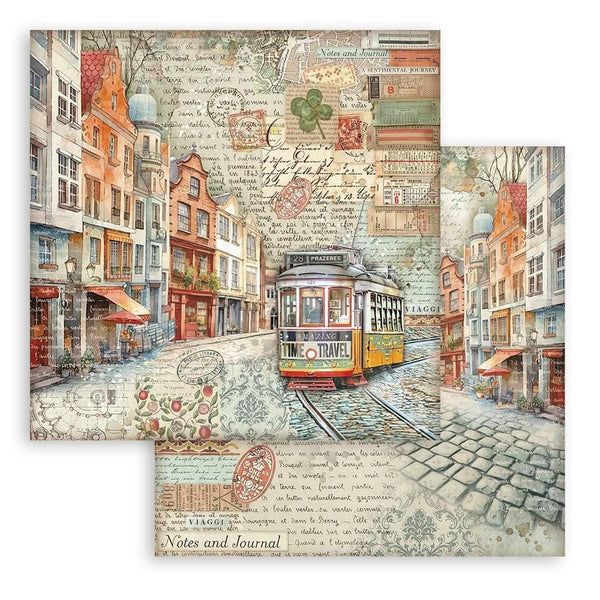Stamperia Double-Sided Paper Pad 12"x 12" 10/Pkg - Art of Travelling