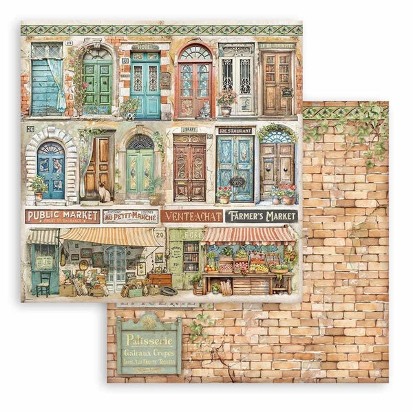 Stamperia Double-Sided Paper Pad 12"x 12" 10/Pkg - Art of Travelling